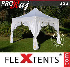 Racing tent 3x3 m White/Gold
