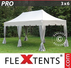 Racing tent 3x6 m Latte, incl. 6 decorative curtains