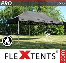 Racing tent 3x6 m Black, Flame retardant