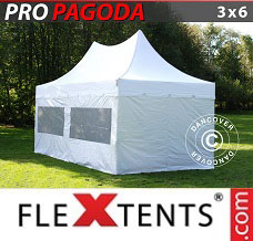 Racing tent 3x6 m White, Incl. 6 sidewalls