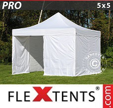 Racing tent 5x5 m White, incl. 4 sidewalls