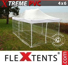 Racing tent 4x6 m Clear, incl. 8 sidewalls