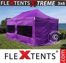 Racing tent 3x6 m Purple, incl. 6 sidewalls
