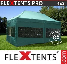 Racing tent 4x8 m Green, incl. 6 sidewalls