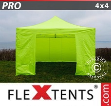 Racing tent 4x4 m Neon yellow/green, incl. 4 sidewalls