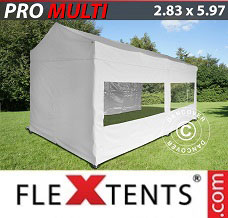 Racing tent 2.83x5.87 m White, incl. 6 sidewalls