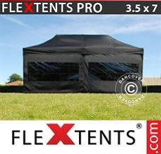 Racing tent 3.5x7 m Black, incl. 6 sidewalls