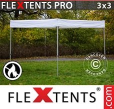 Racing tent 3x3 m White, Flame Retardant