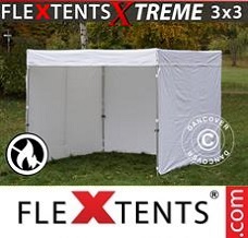 Racing tent 3x3 m, White, Flame...