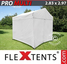 Racing tent 2.83x2.97 m White, incl. 4 sidewalls