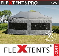 Racing tent 3x6 m Grey, incl. 6 sidewalls