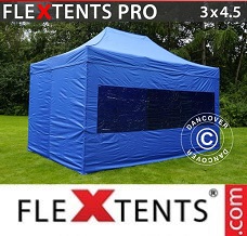 Racing tent 3x4.5 m Blue, incl. 4 sidewalls