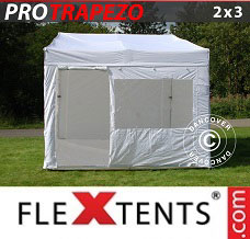 Racing tent 2x3 m White, incl. 4 sidewalls