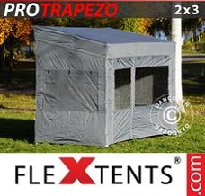 Racing tent 2x3 m Grey, incl. 4 sidewalls