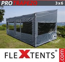 Racing tent 3x6 m Grey, incl. 4 sidewalls