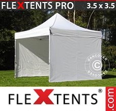 Racing tent 3.5x3.5 m White, incl. 4 sidewalls