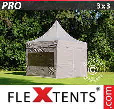 Racing tent 3x3 m Latte, incl. 4 sidewalls