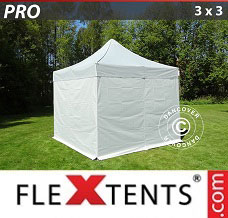 Racing tent 3x3 m Silver, incl. 4 sidewalls