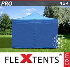 Racing tent 4x4 m Blue, incl. 4 sidewalls