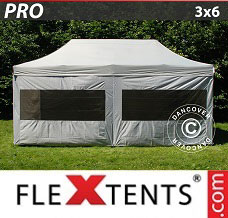 Racing tent 3x6 m Silver, incl. 6 sidewalls