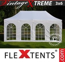 Racing tent 3x6 m White, incl. 6 sidewalls
