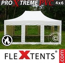 Racing tent 4x6 m White, incl. 8 sidewalls