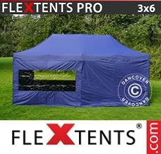 Racing tent 3x6 m Dark blue, incl. 6 sidewalls