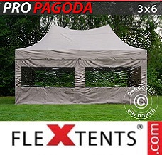 Racing tent 3x6 m Latte, incl. 6 sidewalls