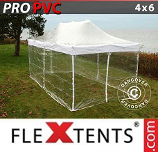 Racing tent 4x6 m Clear, incl. 8 sidewalls