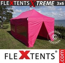 Racing tent 3x6 m Pink, incl. 6 sidewalls