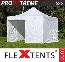 Racing tent 5x5 m White, incl. 4 sidewalls
