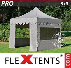 Racing tent 3x3 m Latte, incl. 4 sidewalls