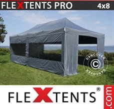 Racing tent 4x8 m Grey, incl. 6 sidewalls