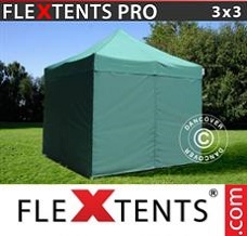 Racing tent 3x3 m Green, incl. 4 sidewalls