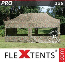 Racing tent 3x6 m Camouflage/Military, incl. 6 sidewalls