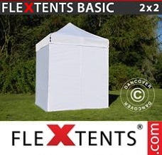 Racing tent 2x2 m White, incl. 4 sidewalls