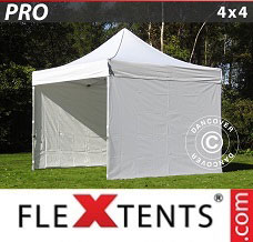 Racing tent 4x4 m White, incl. 4 sidewalls